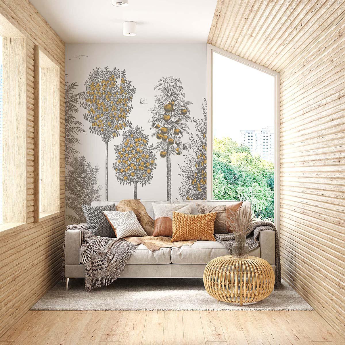 Veer Decor Orchards Pack 1 & 2 in Gold Wall Mural