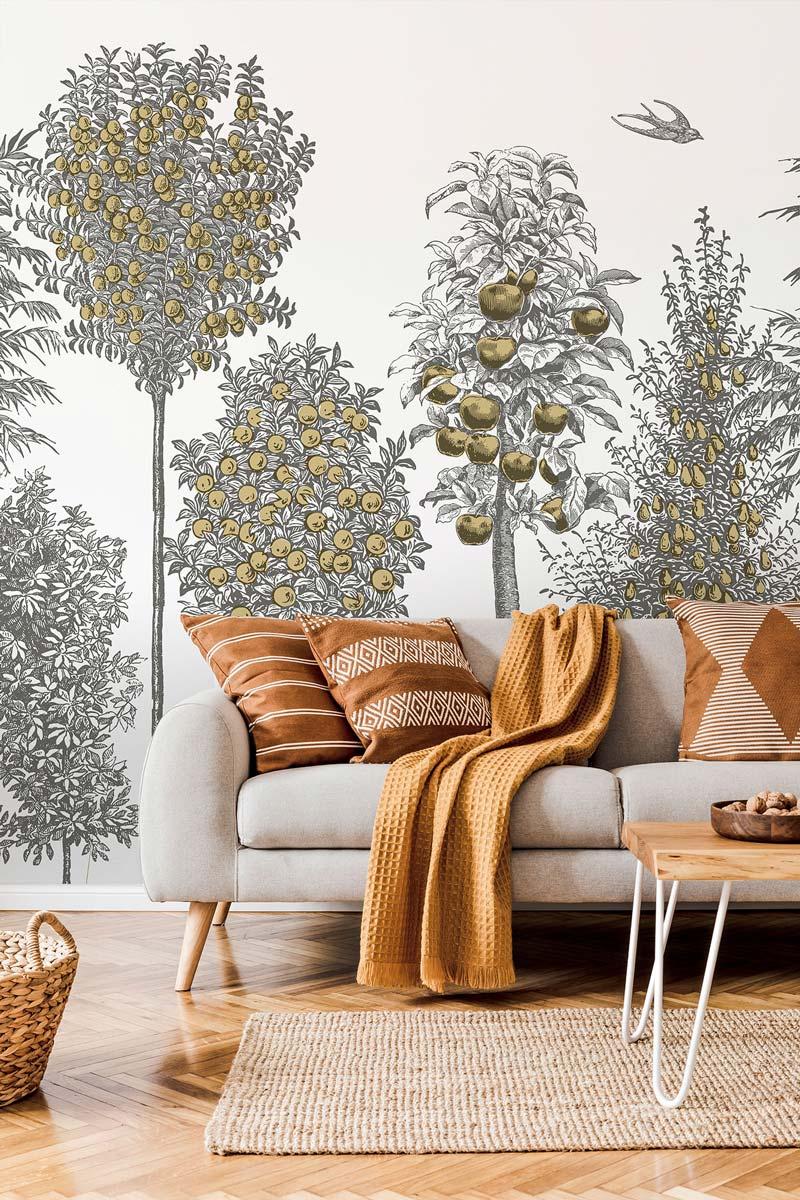 Veer Decor Orchards Pack 1 & 2 in Gold Wall Mural