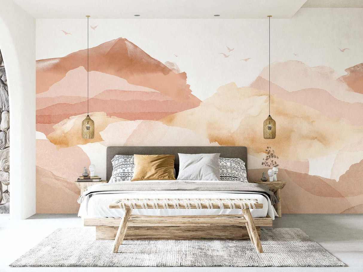 Veer Decor Hills Pack 1, 2 & 3 in Orange Wall Mural