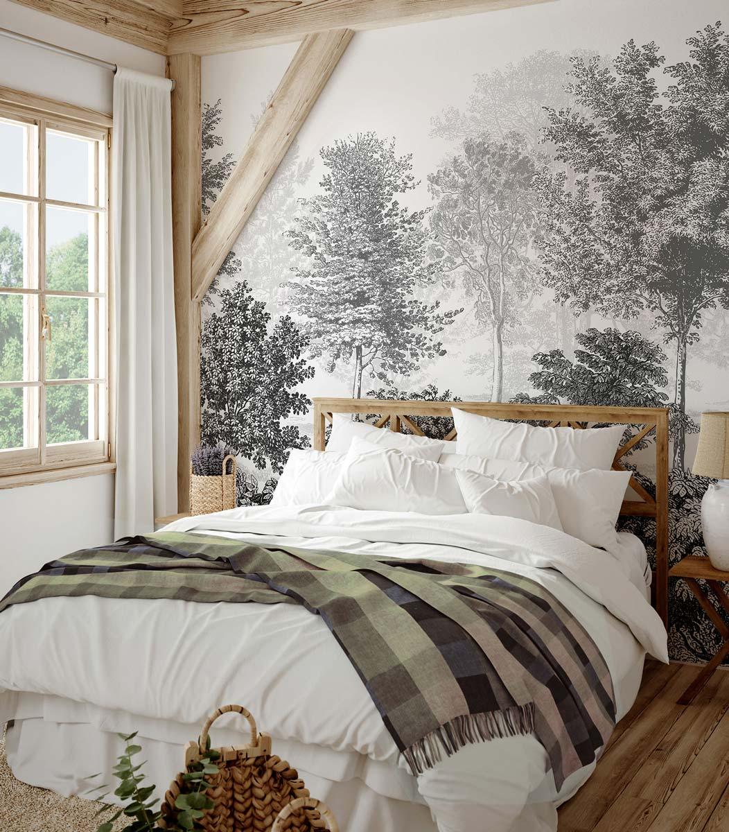 Veer Decor In The Woods Pack 1 & 2 in Gray Wall Mural