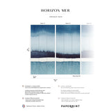 Papermint Sea Horizon Pack 1 & 2 in Blue Wall Mural