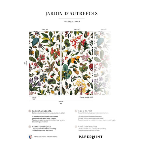 Papermint Yesteryear Garden Pack 1 & 2 in Multi Wall Mural