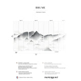 Papermint Mist Pack 1, 2 & 3 in Gray Wall Mural