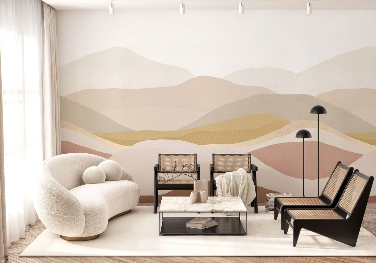 Veer Decor The Hills Pack 1 & 2 in Pink Wall Mural