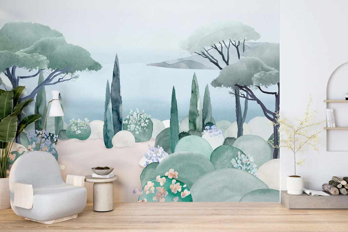 Veer Decor The Sea Pack 1, 2 & 3 in Blue Wall Mural
