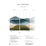 Papermint The Hills Pack 1 & 2 in Blue Wall Mural