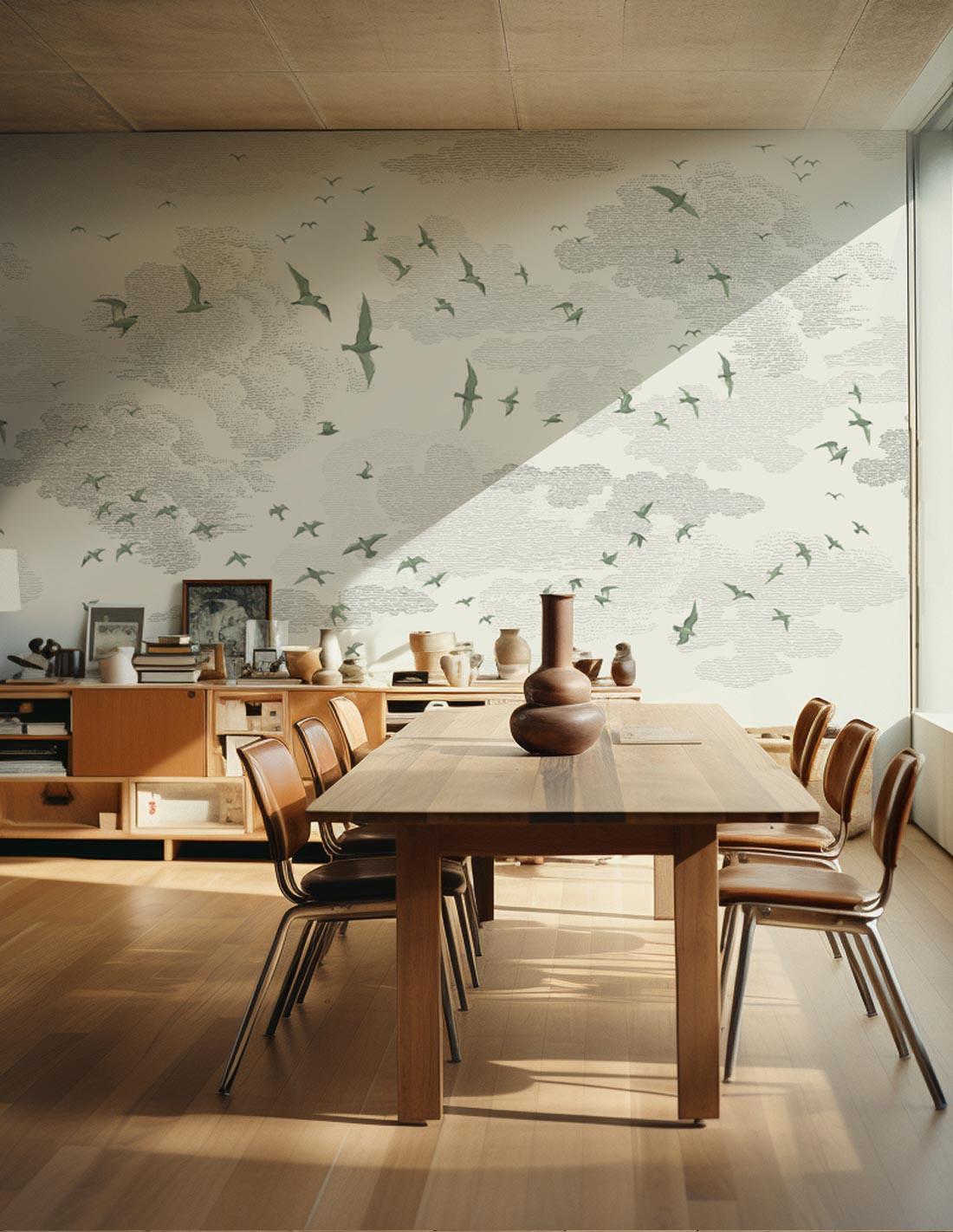Veer Decor Birds Pack 1 & 2 in Green Wall Mural