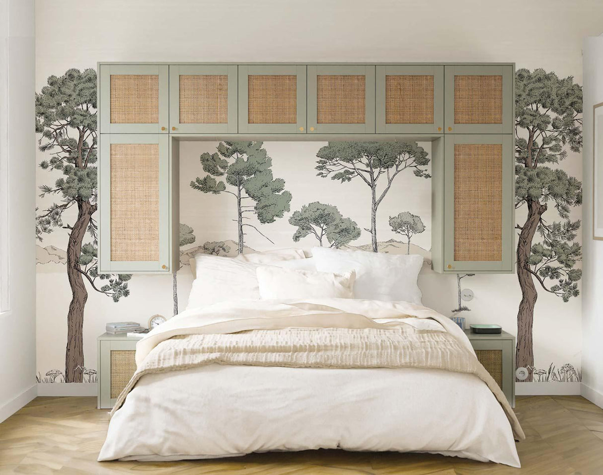 Veer Decor Shadows Pack 1 & 2 in Green Wall Mural