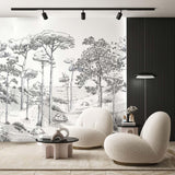 Veer Decor Pines Pack 1 & 2 in Black Wall Mural