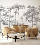 Veer Decor Pines Pack 1 & 2 in Black Wall Mural