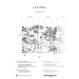 Papermint Pines Pack 1 & 2 in Green Wall Mural