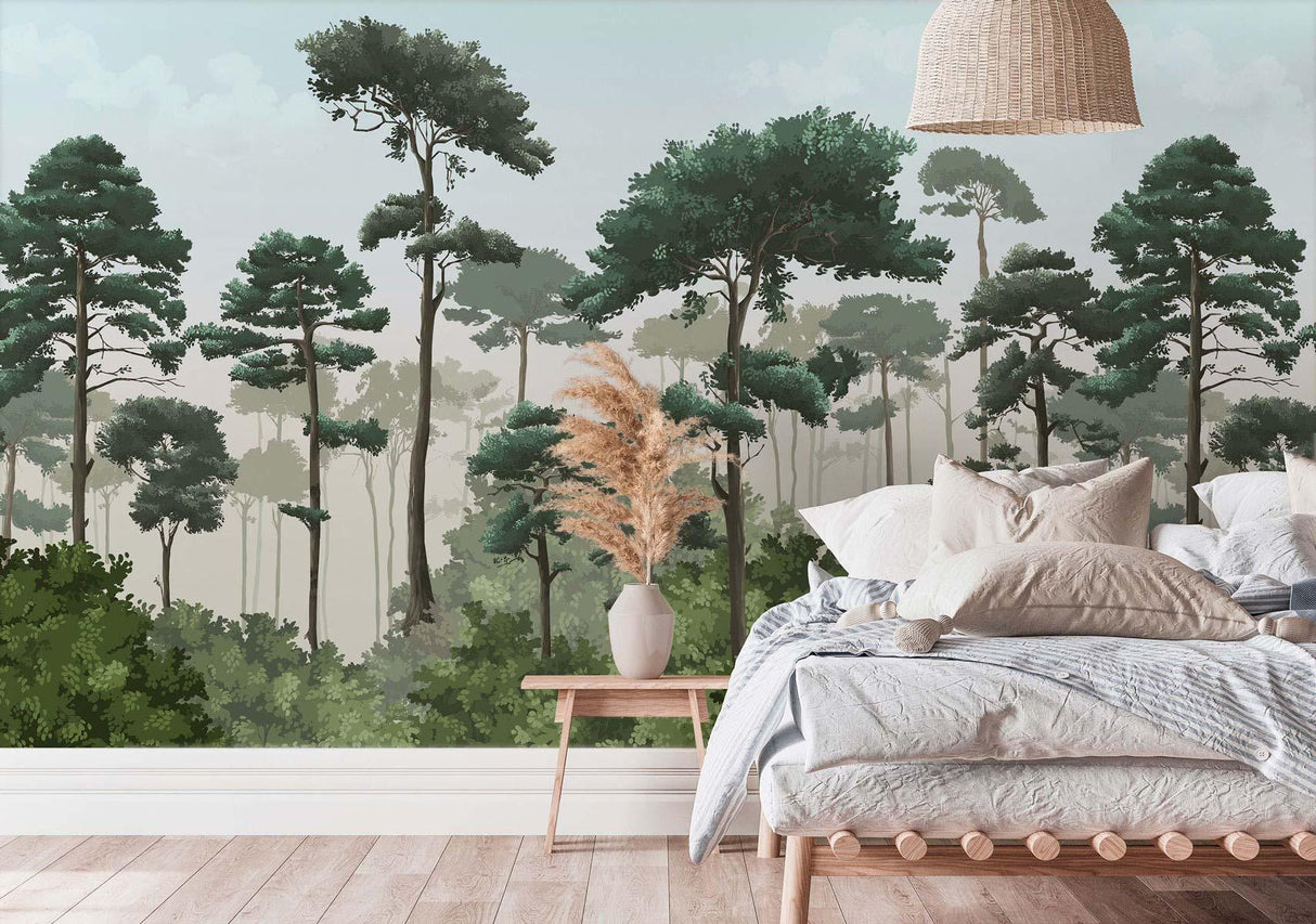 Veer Decor Matsu Pack 1 & 2 in Blue Wall Mural