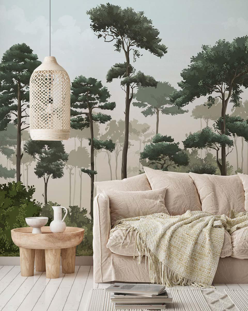 Veer Decor Matsu Pack 1 & 2 in Blue Wall Mural