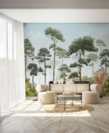 Veer Decor Matsu Pack 1 & 2 in Green Wall Mural