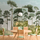 Veer Decor Matsu Pack 1 & 2 in Green Wall Mural