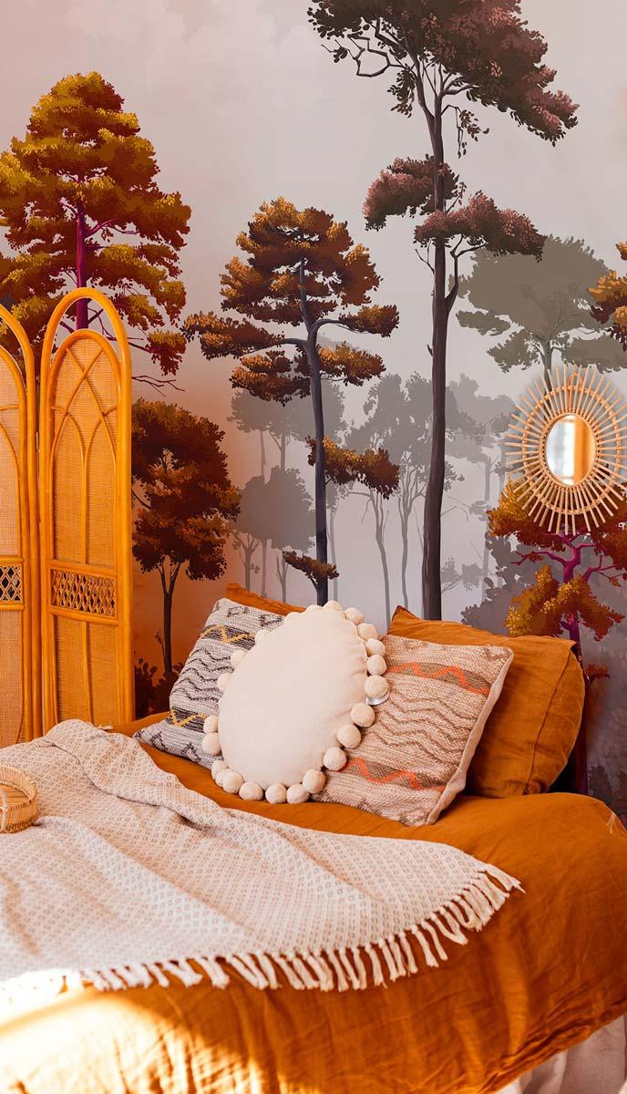 Veer Decor Matsu Pack 1 & 2 in Orange Wall Mural