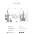 Papermint Mountains Pack 1, 2 & 3 in Black Wall Mural