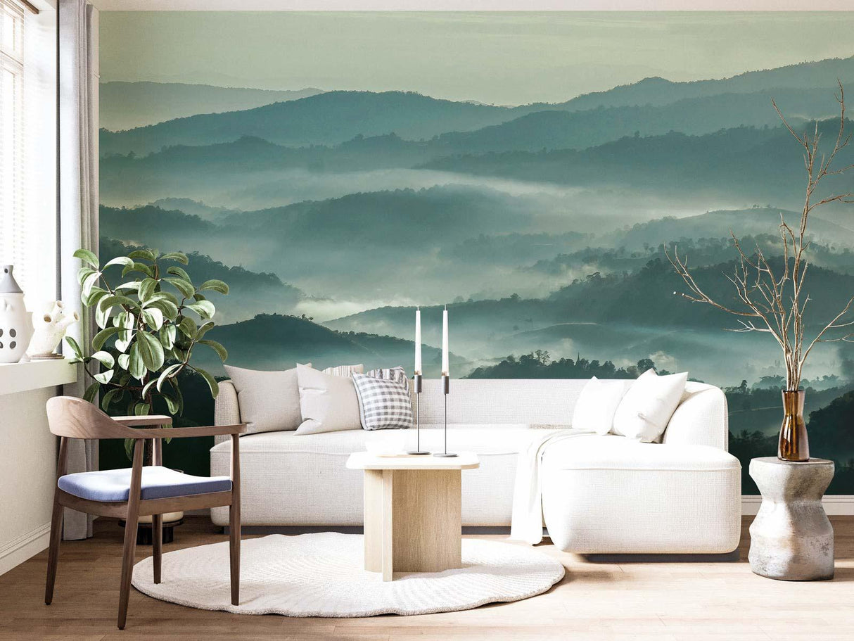Veer Decor Misty Line Pack 1, 2 & 3 in Green Wall Mural