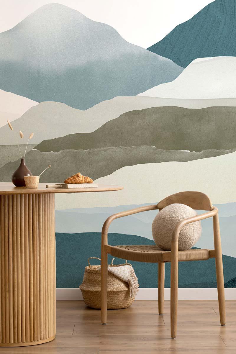 Veer Decor Montagna Pack 1, 2 & 3 in Teal Wall Mural