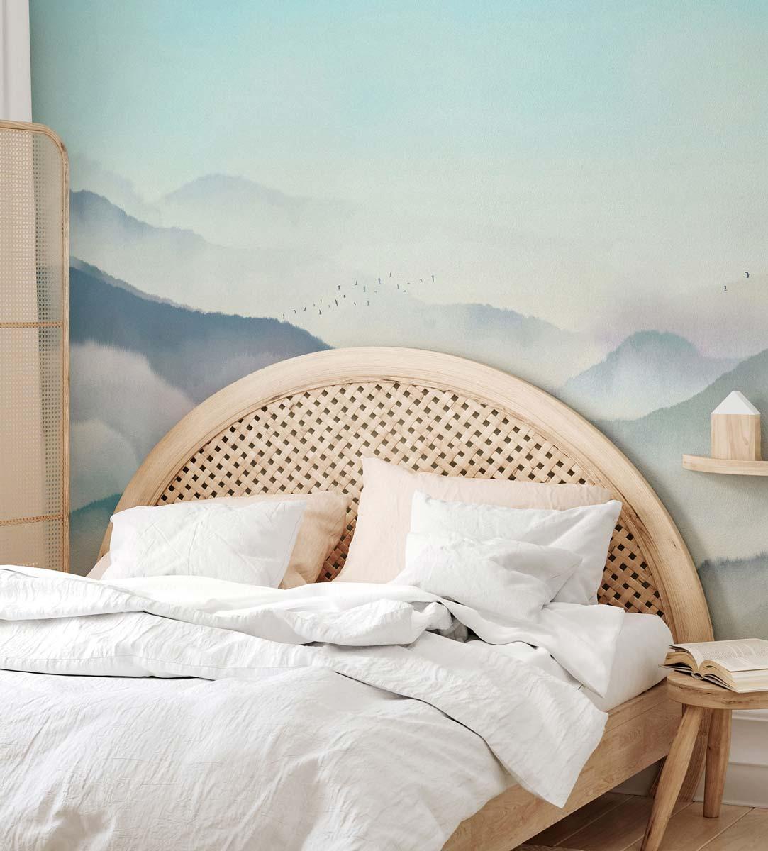 Veer Decor Japanese Mountain Pack 1, 2 & 3 in Blue Wall Mural