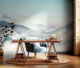 Veer Decor Japanese Mountain Pack 1, 2 & 3 in Blue Wall Mural