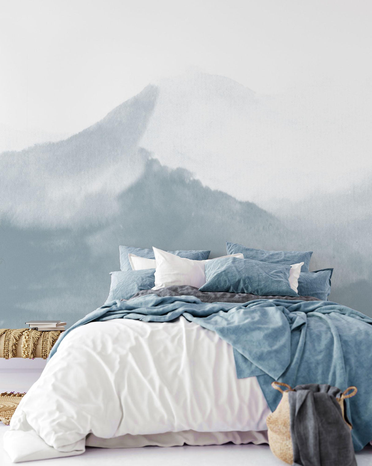 Veer Decor Mountain Water Pack 1, 2 & 3 in Blue Wall Mural