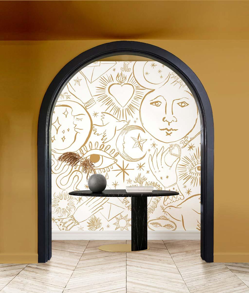 Veer Decor Mystic Pack 1, 2 & 3 in Gold Wall Mural