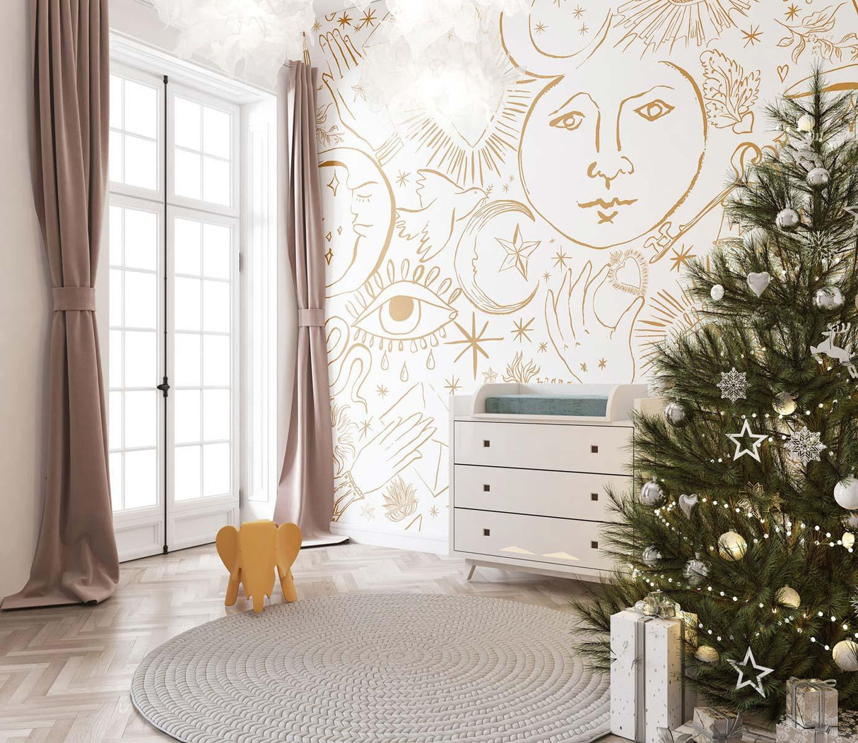 Veer Decor Mystic Pack 1, 2 & 3 in Gold Wall Mural