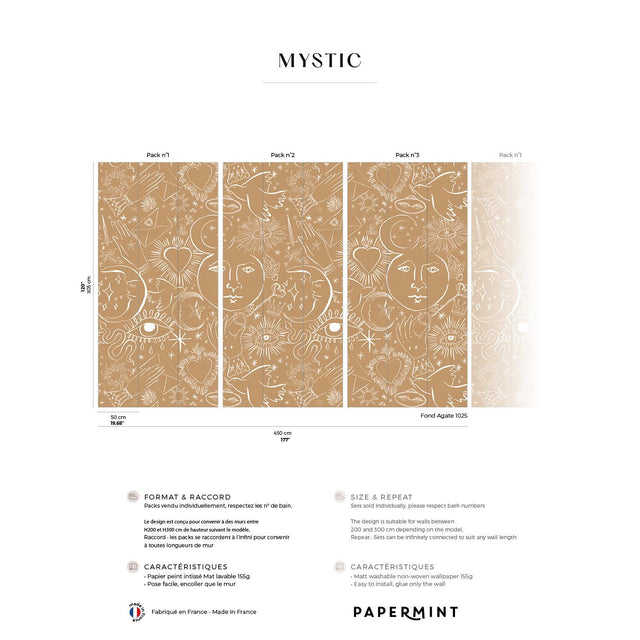 Papermint Mystic Pack 1, 2 & 3 in Brown Wall Mural