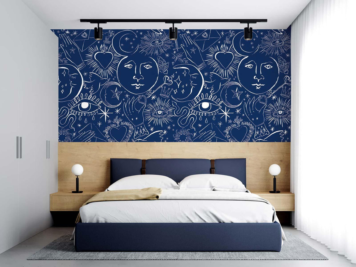 Veer Decor Mystic Pack 1, 2 & 3 in Blue Wall Mural