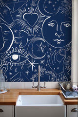 Veer Decor Mystic Pack 1, 2 & 3 in Blue Wall Mural