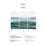 Papermint Onda Pack 1, 2 & 3 in Blue Wall Mural