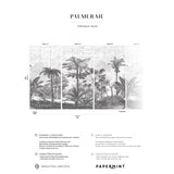 Papermint Palm Grove Pack 1, 2 & 3 in Gray Wall Mural