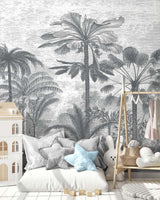 Veer Decor Palm Grove Pack 1, 2 & 3 in Gray Wall Mural