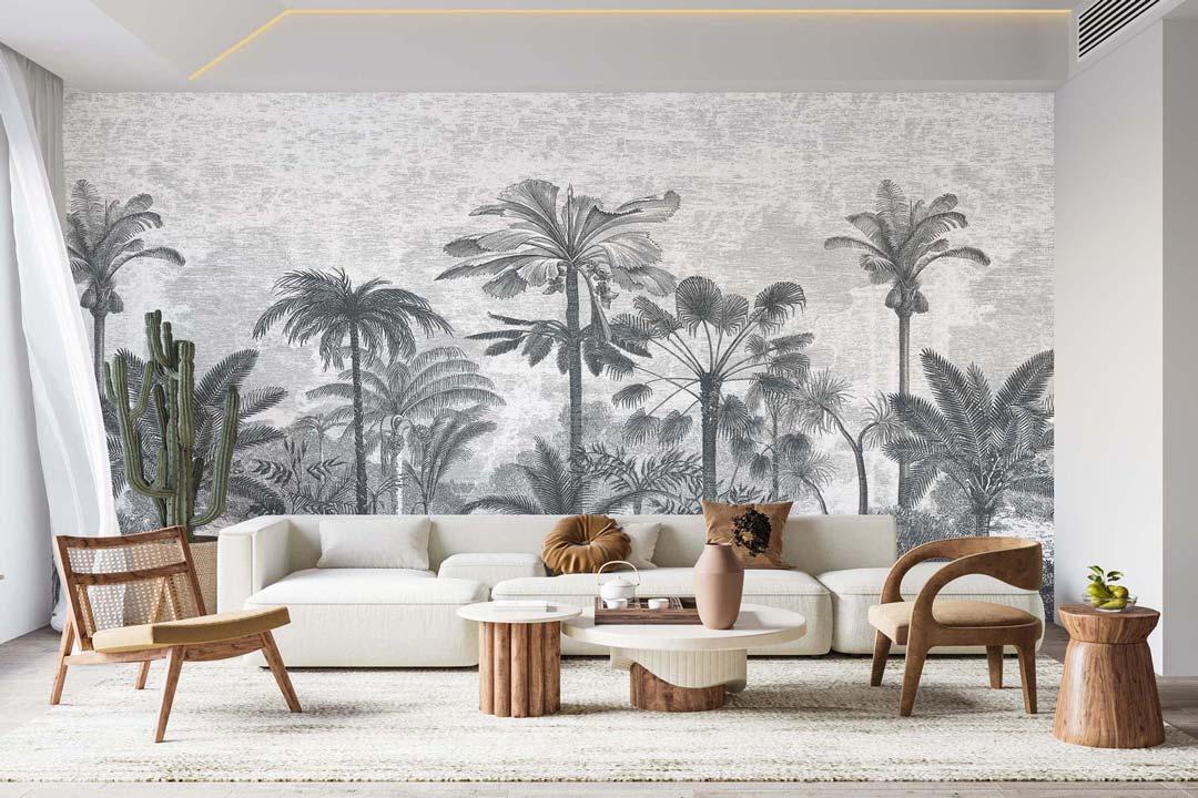 Veer Decor Palm Grove Pack 1, 2 & 3 in Gray Wall Mural