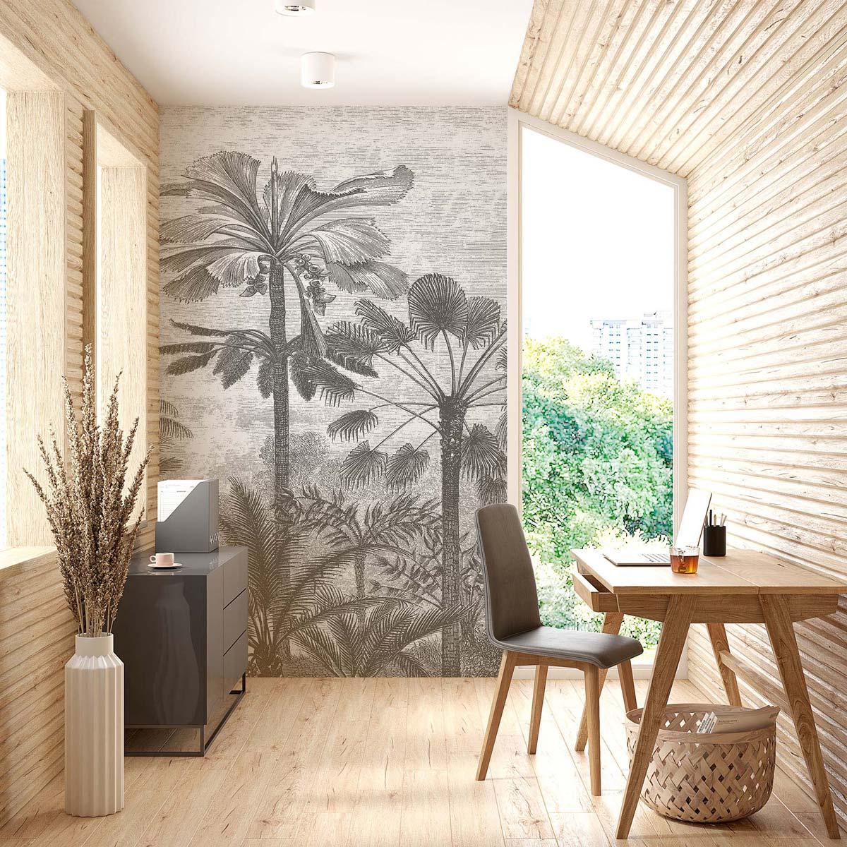 Veer Decor Palm Grove Pack 1, 2 & 3 in Gray Wall Mural