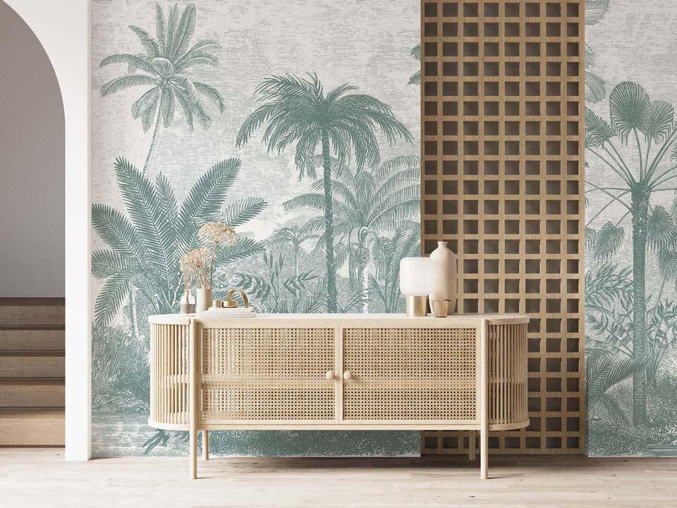 Veer Decor Palm Grove Pack 1, 2 & 3 in Green Wall Mural