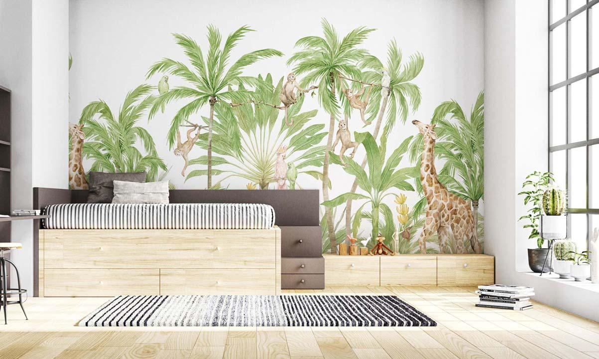 Veer Decor Palm Tree Pack 1 & 2 in Brown Wall Mural