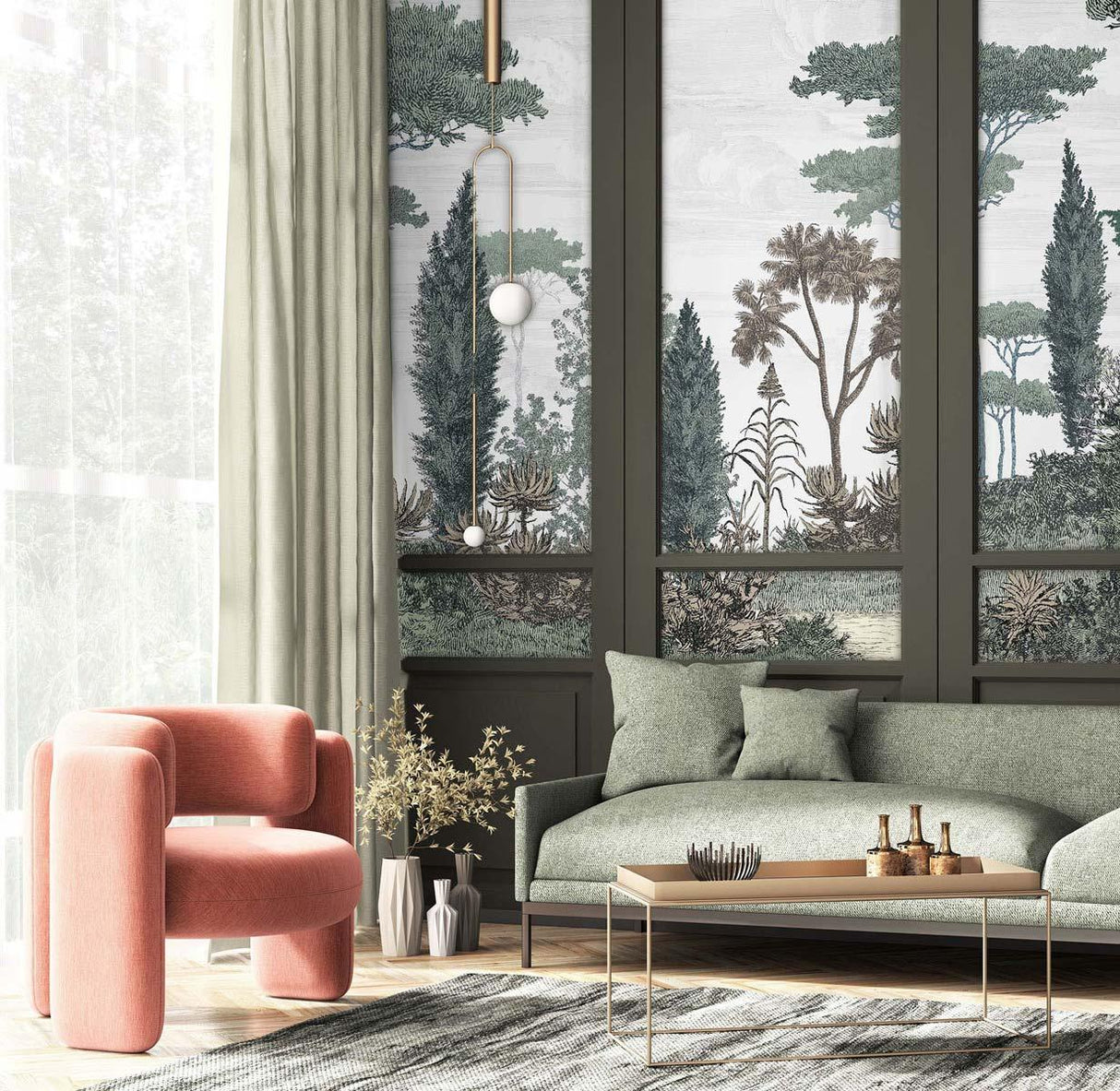 Veer Decor Pinery Pack 1, 2 & 3 in Green Wall Mural