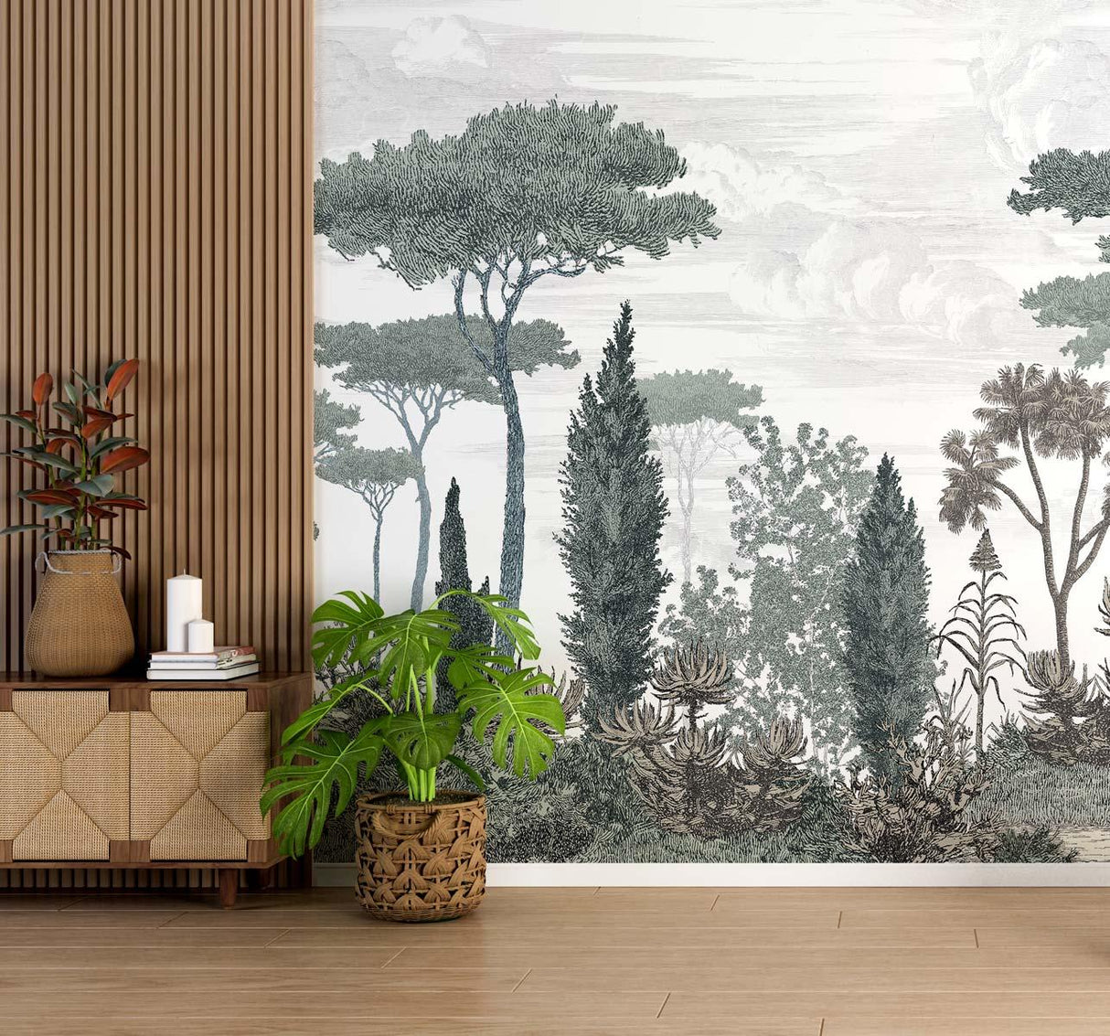 Veer Decor Pinery Pack 1, 2 & 3 in Green Wall Mural
