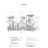 Papermint Pinery Pack 1, 2 & 3 in Gray Wall Mural