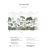 Papermint Pinewood Pack 1, 2 & 3 in Green Wall Mural