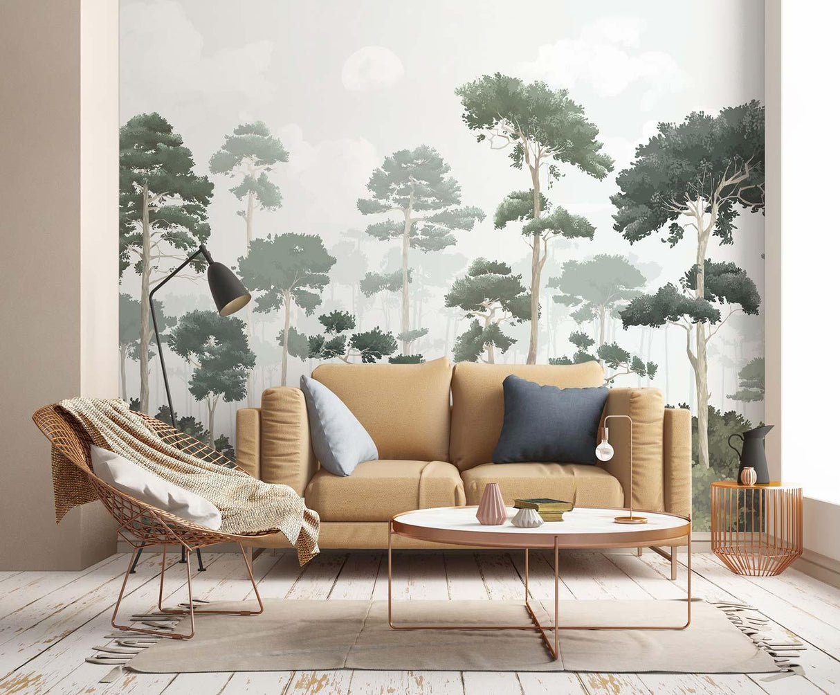 Veer Decor Pinewood Pack 1, 2 & 3 in Green Wall Mural
