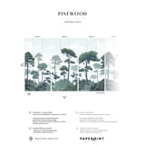 Papermint Pinewood Pack 1, 2 & 3 in Blue Wall Mural
