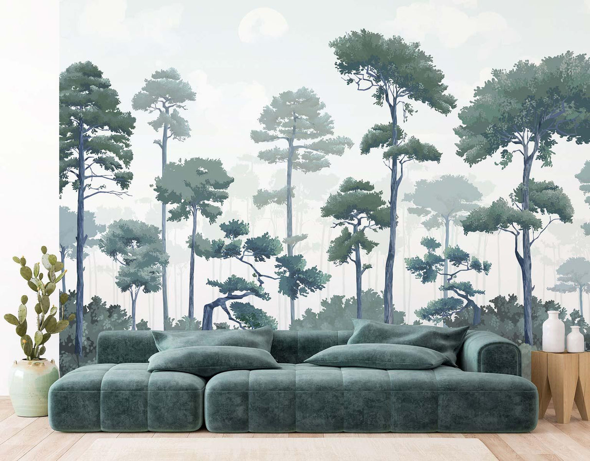Veer Decor Pinewood Pack 1, 2 & 3 in Blue Wall Mural