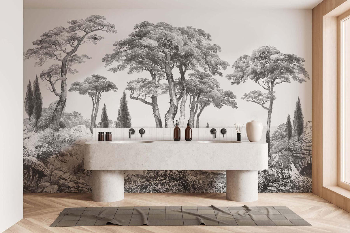 Veer Decor Porquerolles Pack 1, 2 & 3 in Gray Wall Mural