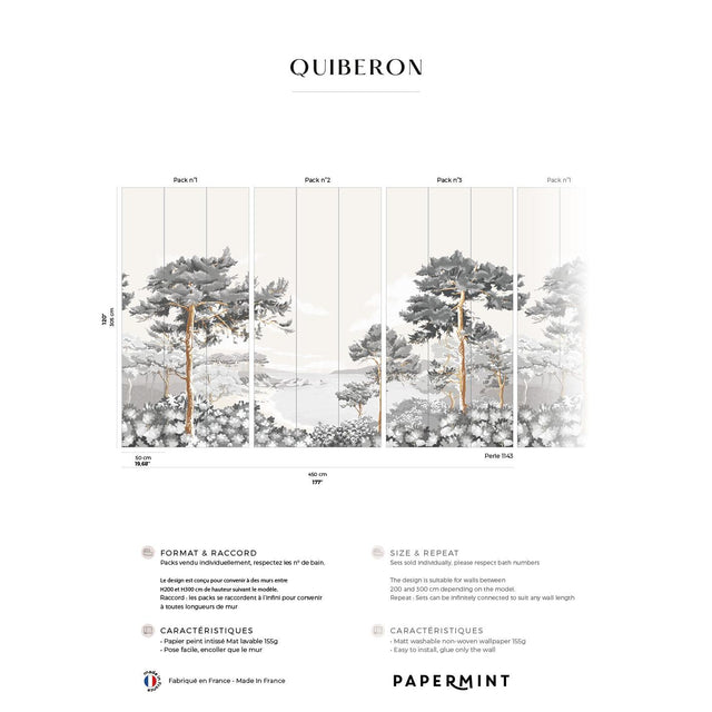 Papermint Quiberon Pack 1, 2 & 3 in White Wall Mural