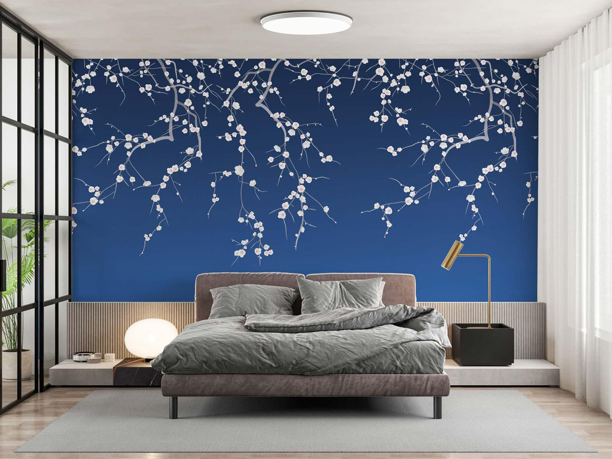 Veer Decor Sakura Pack 1 & 2 in Navy Wall Mural
