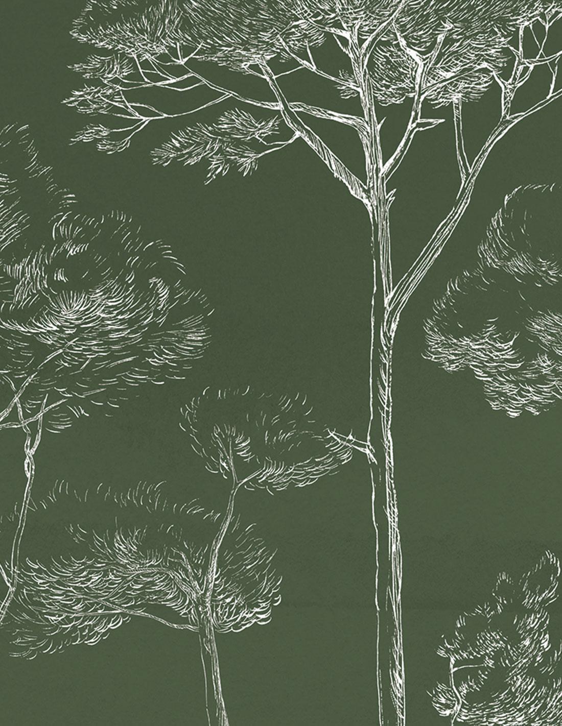 Veer Decor Under the Pines Pack 1 & 2 in Green Wall Mural