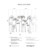 Papermint Under the Pines Pack 1 & 2 in Black Wall Mural